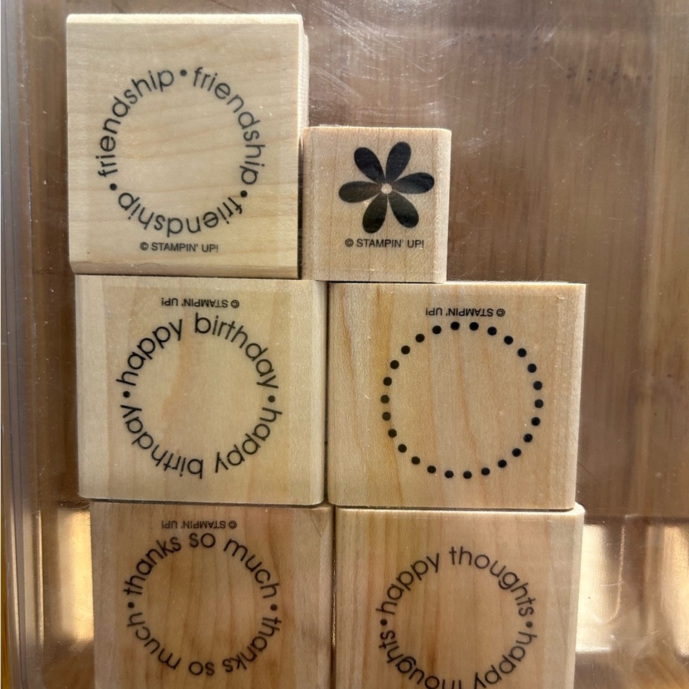 Stampin' Up! Wooden Stamp Set with Black Designs